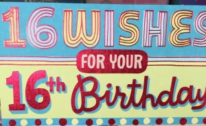 A 16th birthday card 